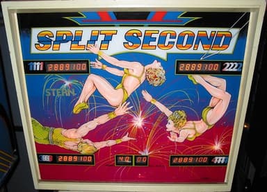 Split Second backglass