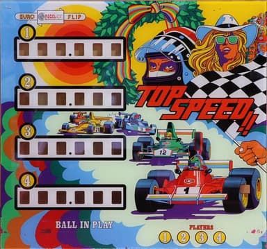 Top Speed backglass