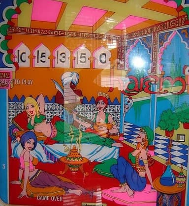 Harem backglass