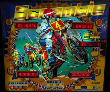 Scramble backglass