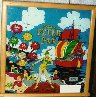 Peter Pan backglass