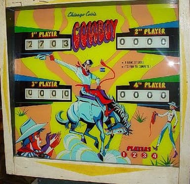 Cowboy backglass