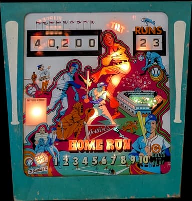 Home Run backglass