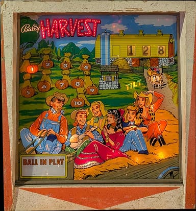 Harvest backglass
