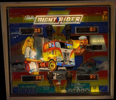 Night Rider backglass