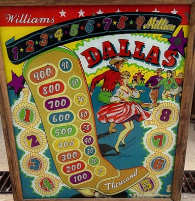 Dallas backglass
