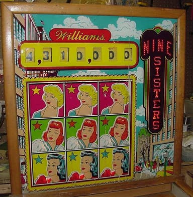 Nine Sisters backglass