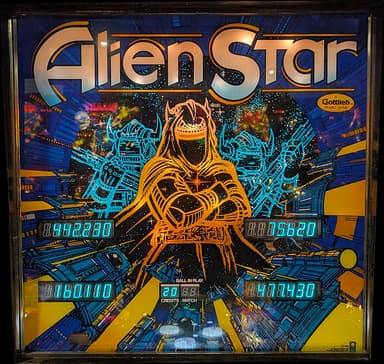 Alien Star backglass