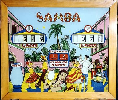 Samba backglass