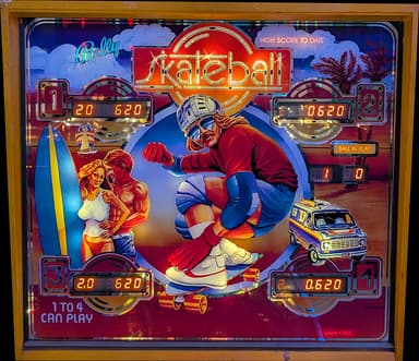 Skateball backglass