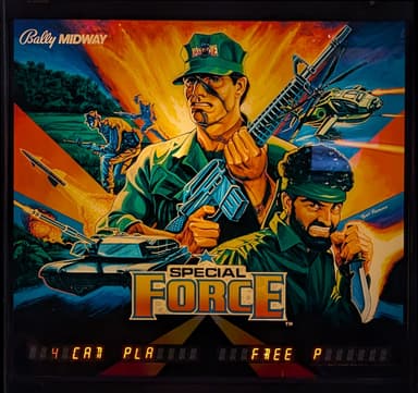 Special Force backglass