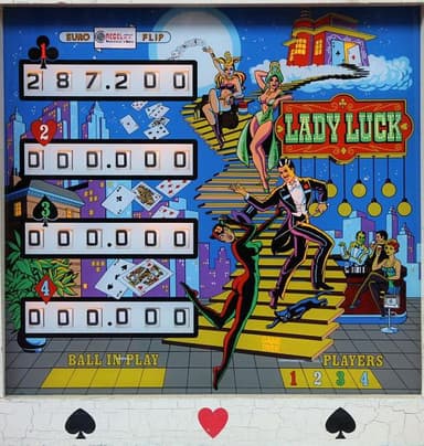 Lady Luck backglass