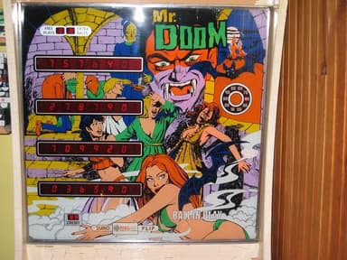 Mr. Doom backglass