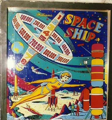 Space Ship backglass