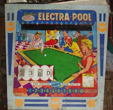 Electra-Pool backglass