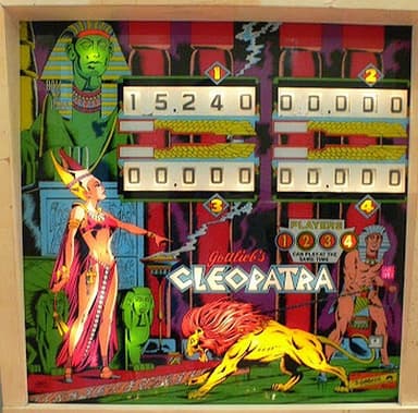 Cleopatra (EM) backglass