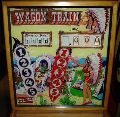 Wagon Train backglass