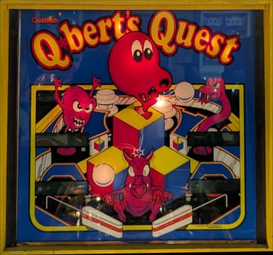 Q*Bert's Quest backglass