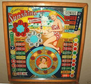 Sunshine backglass
