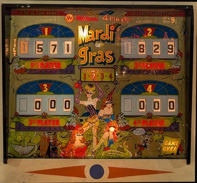 Mardi Gras backglass
